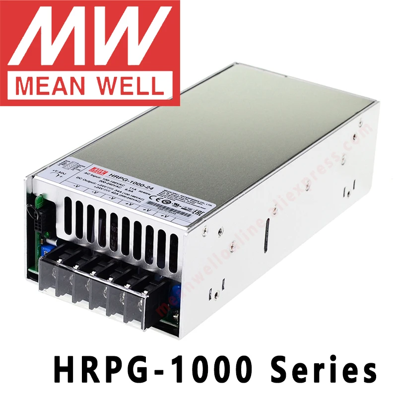 Оригинал meanwell HRPG-1000 серия DC 12 В 15 24 48 с одним выходом 1000 Вт блоком питания PFC