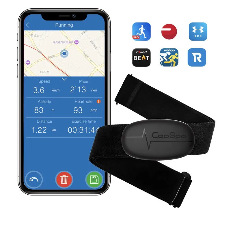 Новинка ремешок CooSpo H6M для контроля сердечного ритма на груди Bluetooth 4 0 ANT +