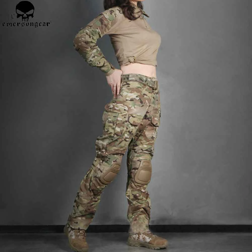 Emersongear тактическая женщина G3 боевая униформа брюки и рубашка страйкбол мультикам