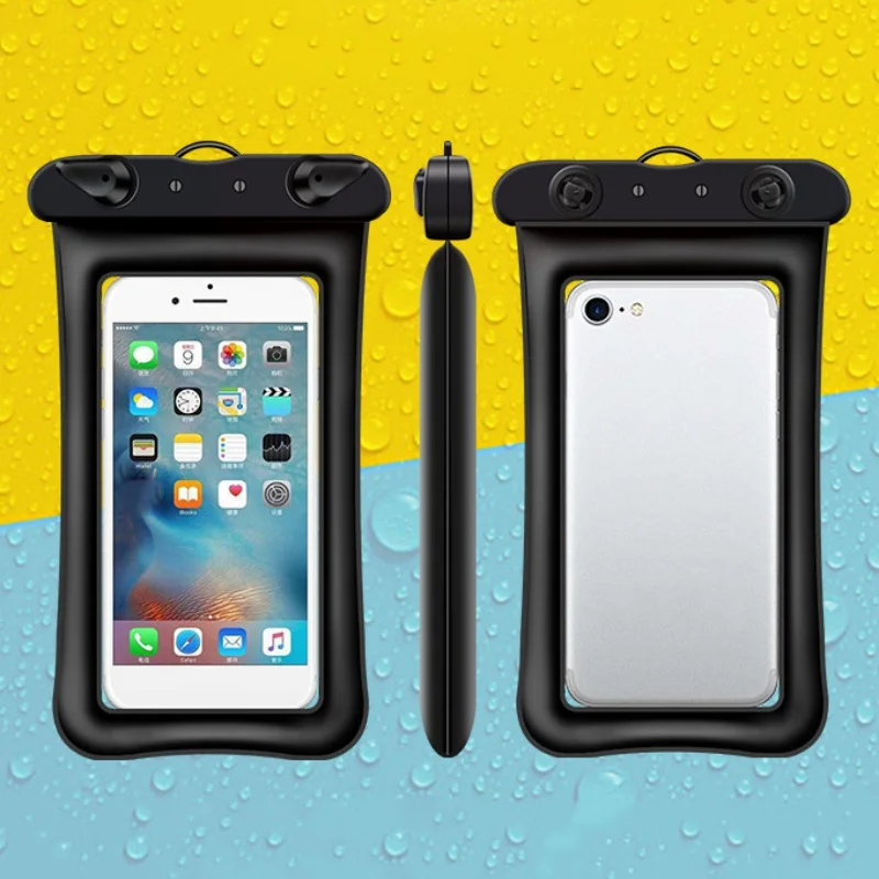 

Floating Inflatable Airbag Mobile Phone Waterproof Bag Touch Screen Swimming Waterproof Mobile Phone Cover Sealed Package hot