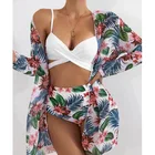 3 шт., женские пляжные бикини с принтом