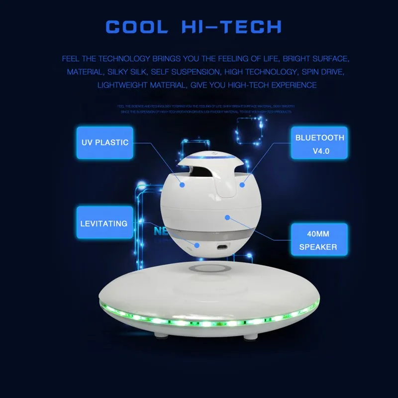 Магнитный левитирующий шар красочные лампа беспроводной Bluetooth динамик USB