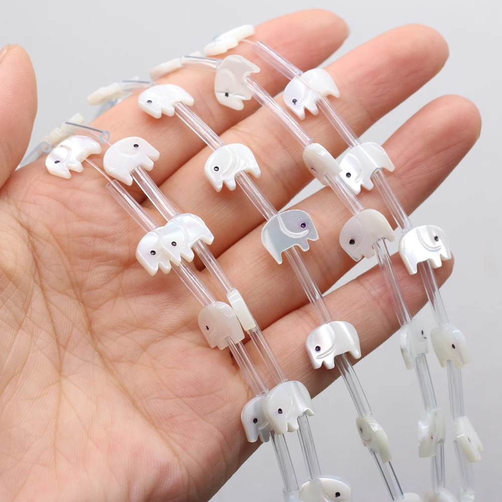 

10pcs Natural Seawater Shell Beaded Fine Piggy Shape White Mother Shell Loose Beads for Making DIY Jewerly Necklace Accessories