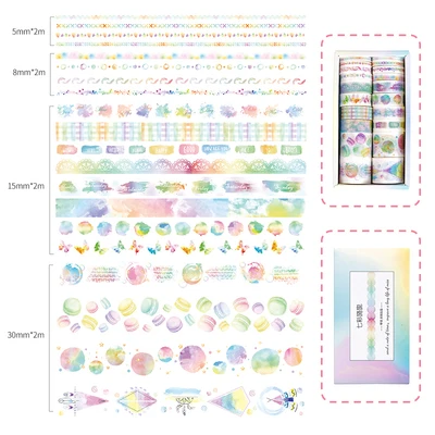 20 рулонов/Набор Kawaii мультфильм набор декоративного скотча Васи симпатичная Маскировка лента DIY дневник украшение наклейка для Bullet Journal канцелярские принадлежности подарки - Цвет: 5