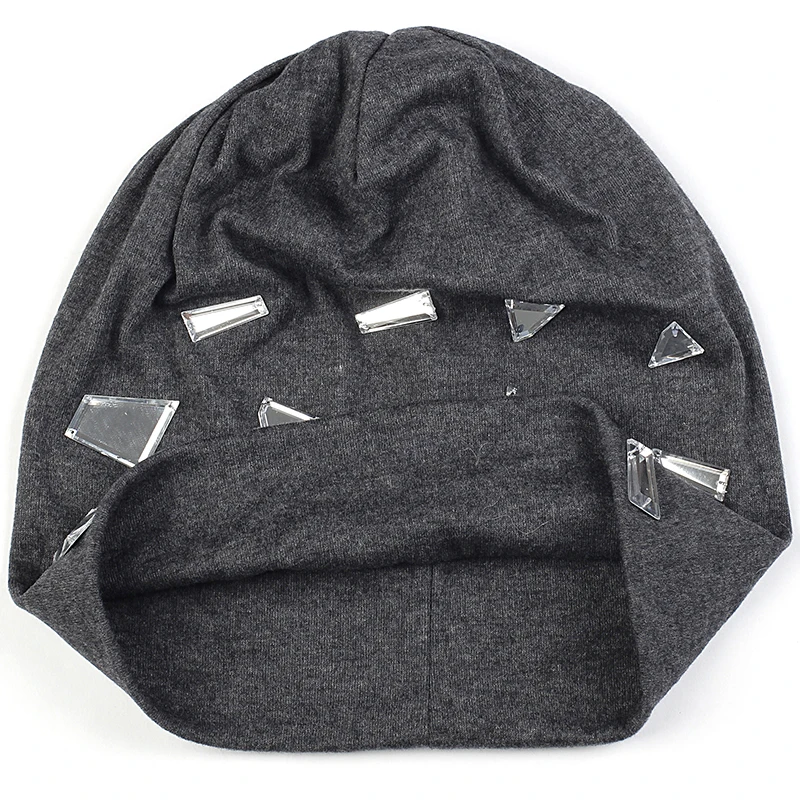 2020 New Women Casual Fashion Mirror Accessories Hats Spring Soft Ladies Beanies hat Winter Baggy Gorro cap | Аксессуары для