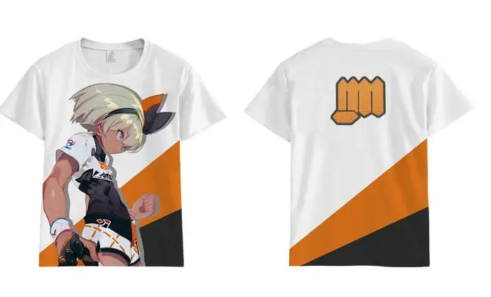 Bea Игра Покемон Меч Щит Bea косплей футболки несса футболка с коротким рукавом топы wo мужские футболки - Цвет: Bea