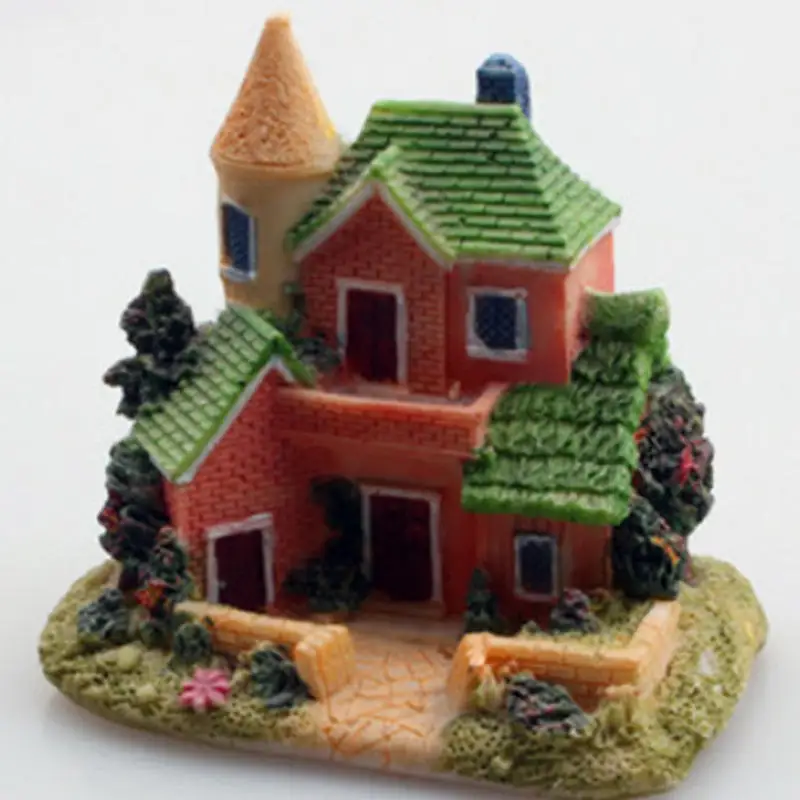 

led lights car accessories led Wholesale Fashion Mini Resin House Miniature House Fairy Garden Micro Landscape Home Gard
