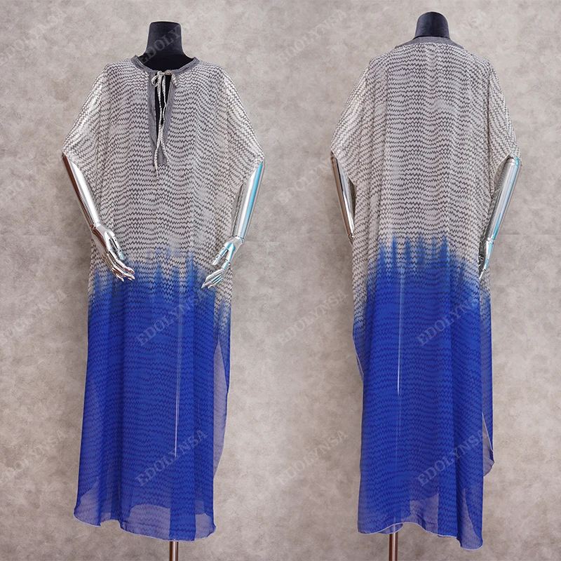 Пляжная шифоновая накидка Caftan парео для пляжа 2021 пляжная одежда оверсайз бикини