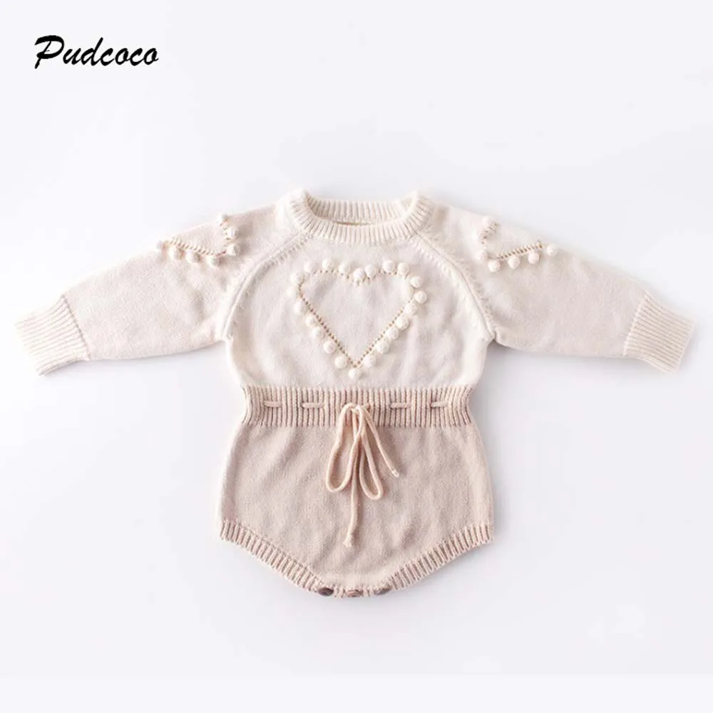 2019 брендовые вязаные комбинезоны для маленьких девочек с длинным рукавом