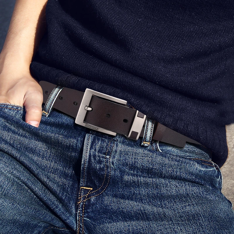 

DINISITON Cow Genuine Leather Belts For men Luxury Men's Belt Leather Belt Alloy Buckle Casual Male Vintage Strap ceinture homme