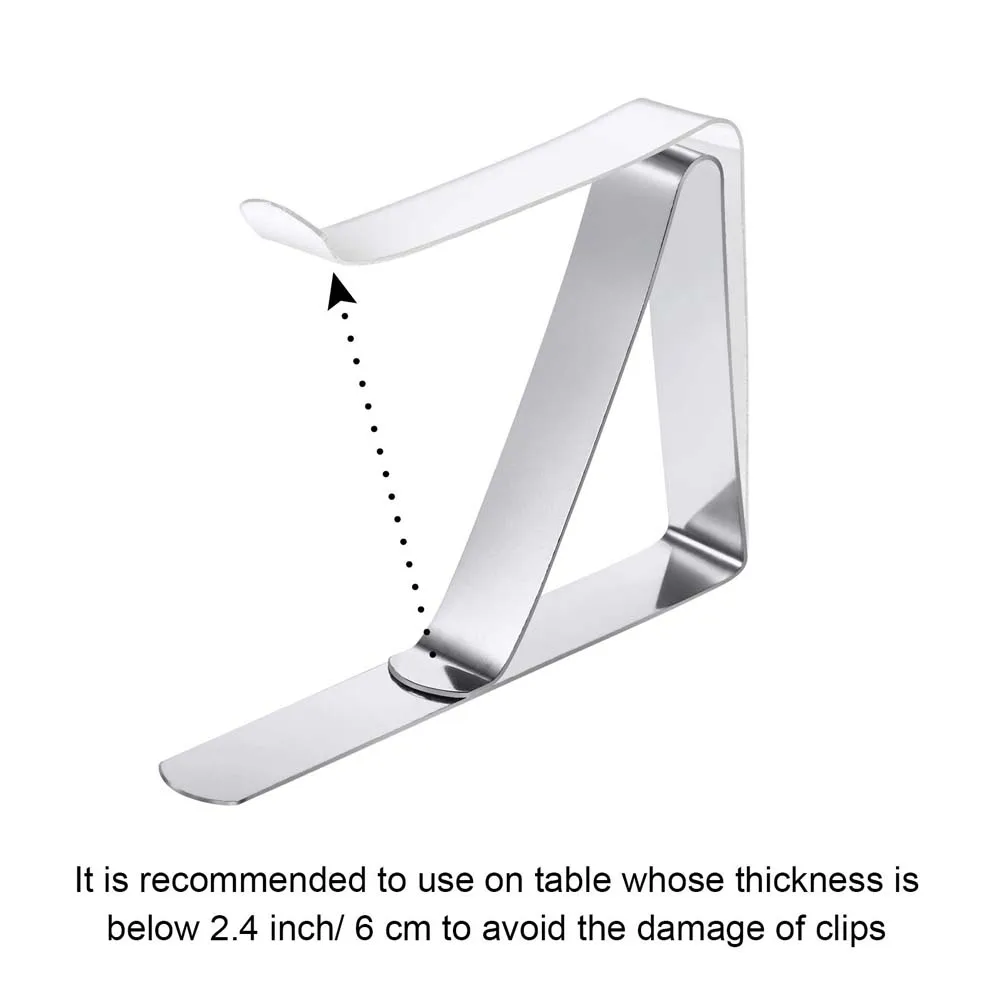 4 шт. Нержавеющая сталь зажимы для скатертей Портативный покрытие стола