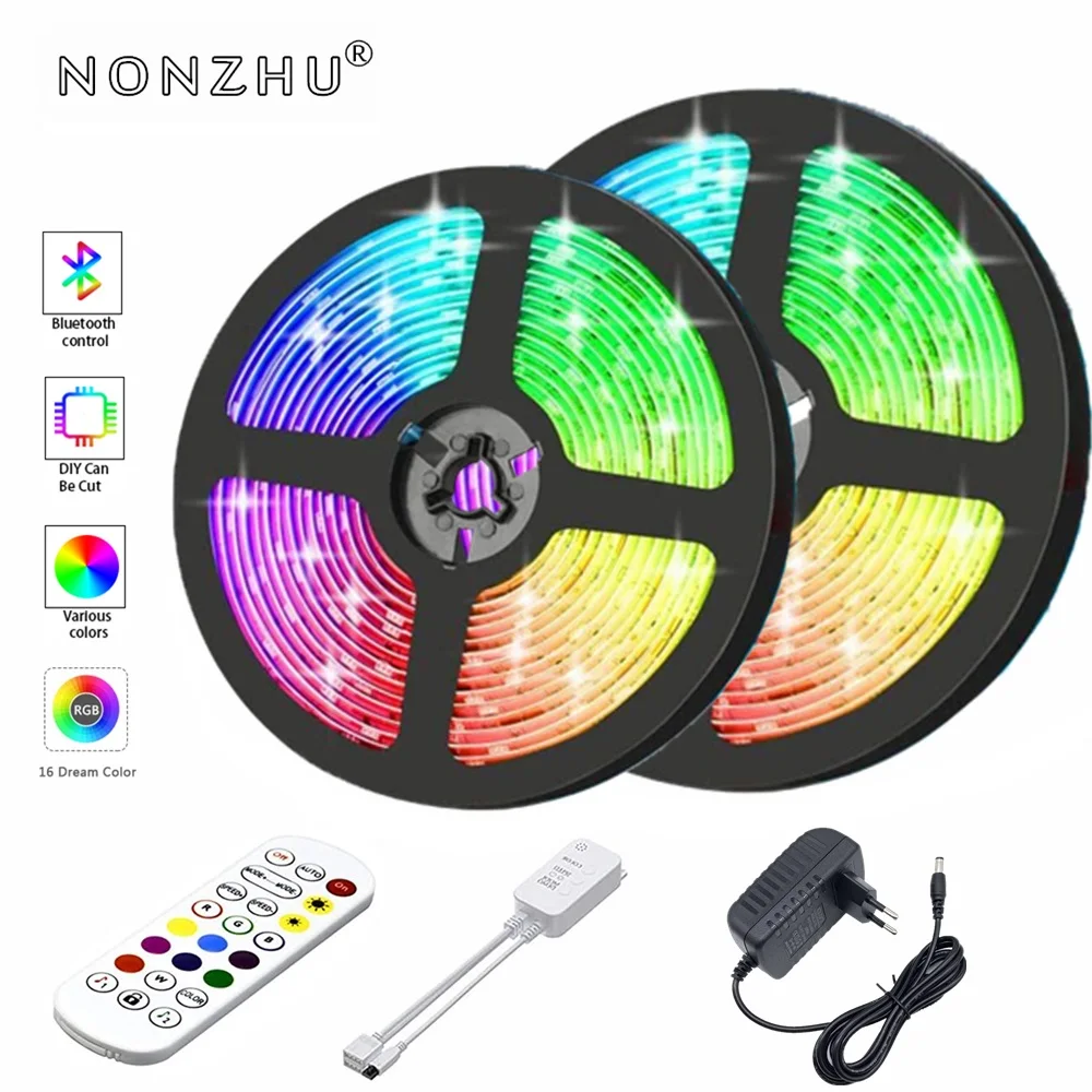 Цветная (RGB) светодиодный полоски светильник Водонепроницаемый 5050 2835 диод