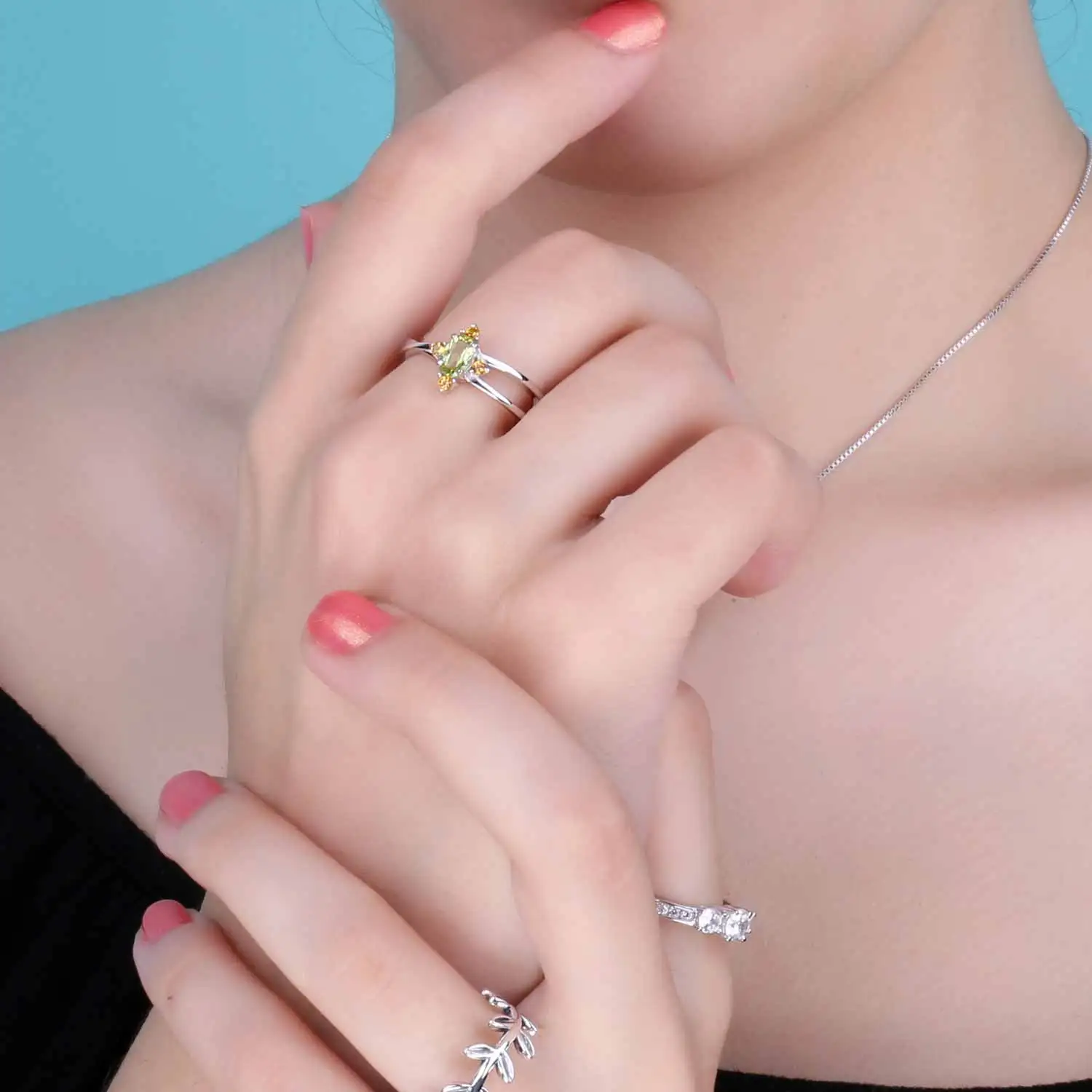 Jewelrypalace 925 стерлингов Серебряные кольца Vitcory лавры украшения для Для женщин обручальное дружбы Дамы подарки новое поступление