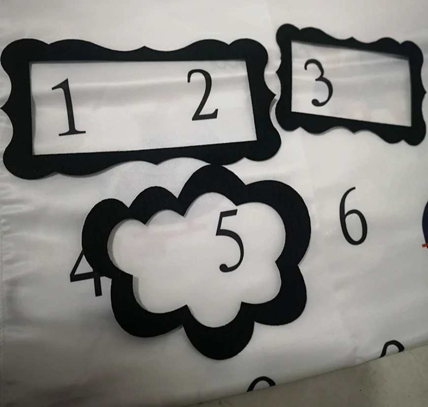 Manta con dibujos animados para reci&eacute;n nacido, tel&oacute;n de fondo para fotograf&iacute;a de beb&eacute;, con patr&oacute;n de calendario-4