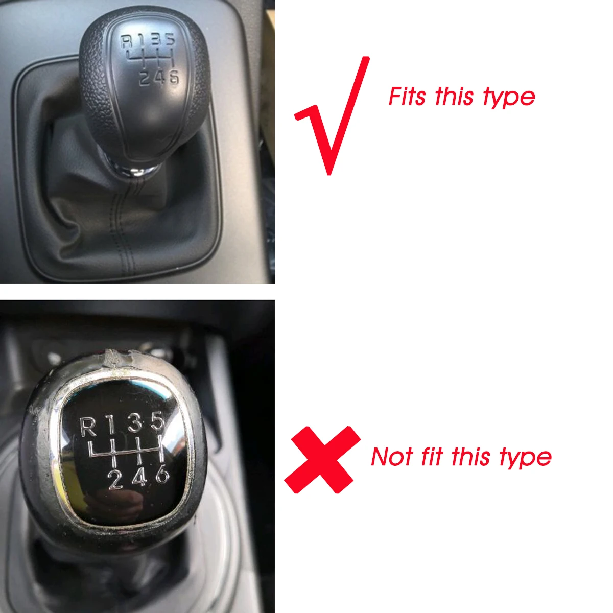 Кожаная ручная ручка переключения передач 6 скоростей автомобильные аксессуары