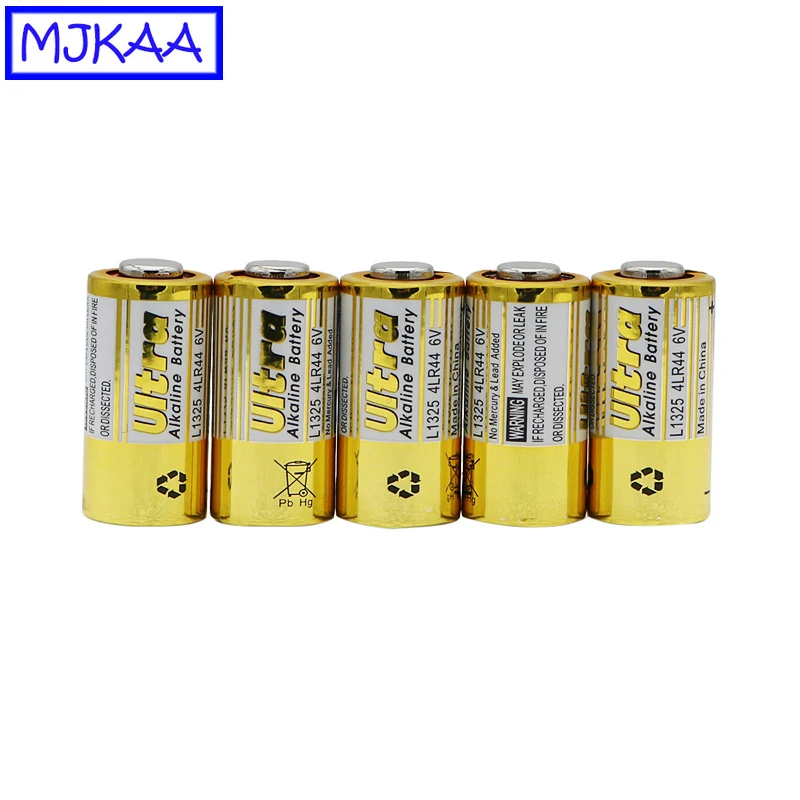 MJKAA 50 шт. 4LR44 L1325 6V Первичная сухая щелочная батарея Высокое качество ячеек батареи