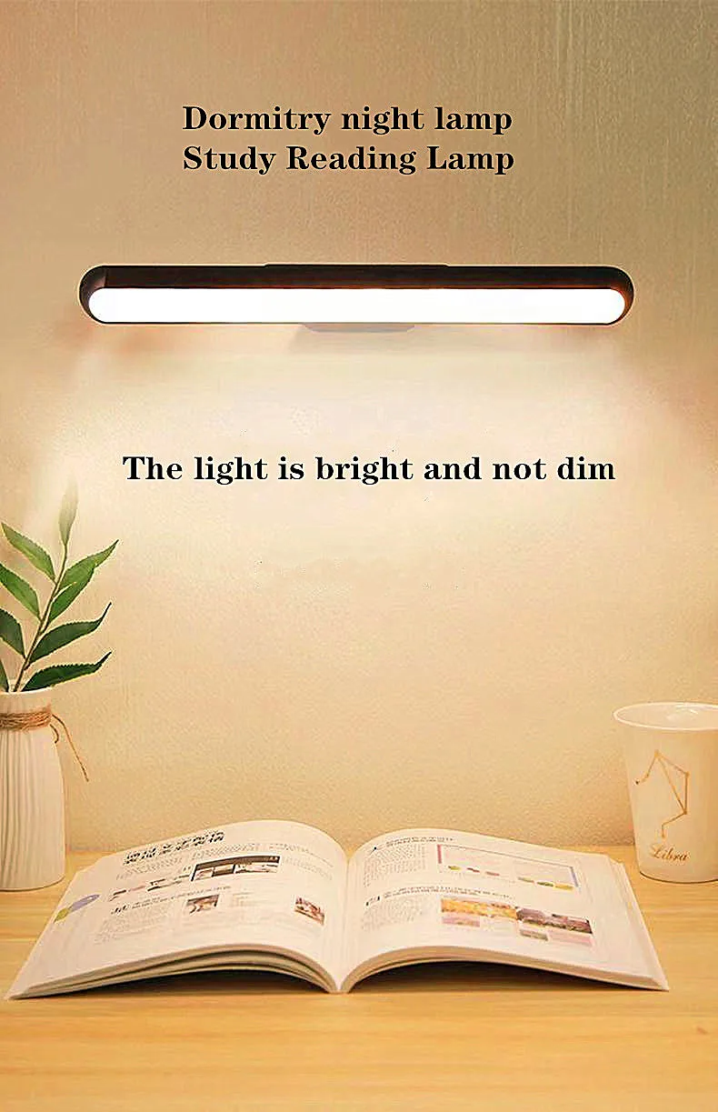 

Hanging Wireless Touch Night Light for Study Reading Lamp,Dormitry night lamp,LED Magnetic Desk Lamp,Stepless Dimming USB Light