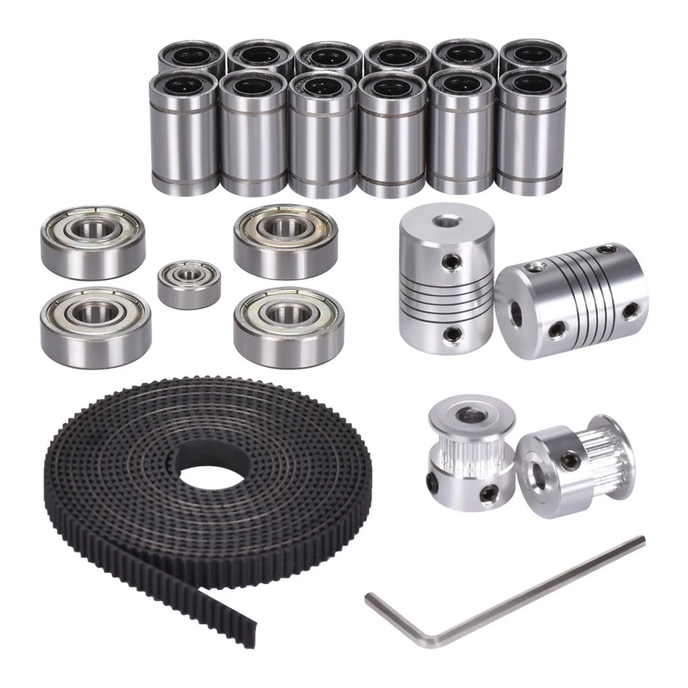 Запчасти для 3D принтера набор перемещения GT2 ременный шкив 608zz подшипник lm8uu 624zz