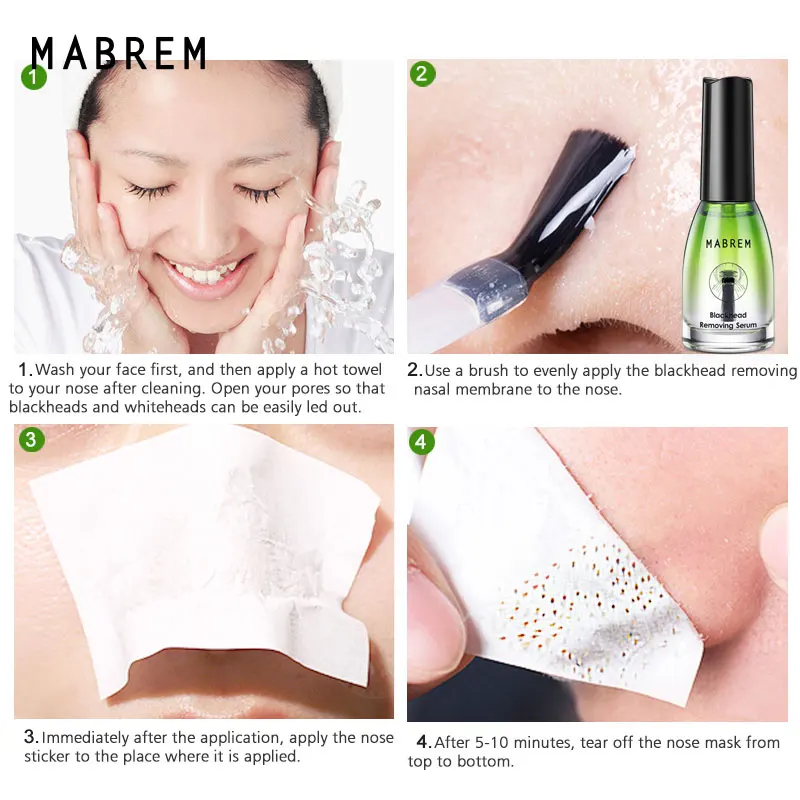MABREM маска для удаления угрей Сыворотки лица носа завода прокладки поры глубокий
