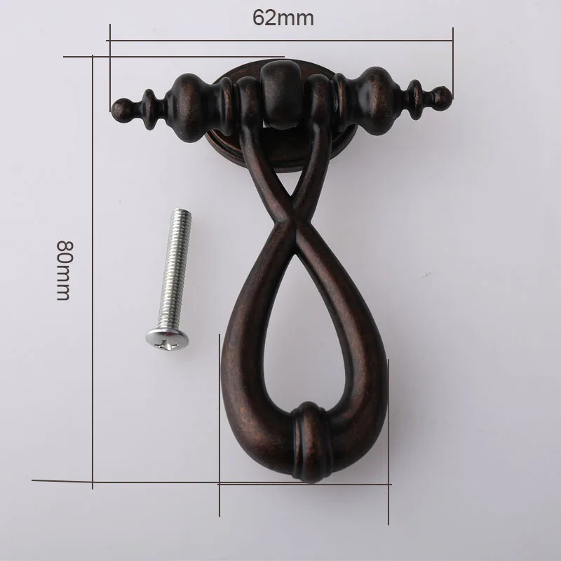 

Creative vintage pendant antique brass kitchen cabinet dresser door handle bronze drawer tv cabinet furniture knob pull