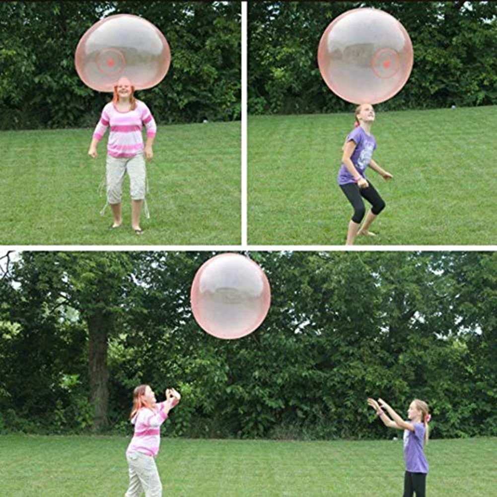 

80cm TPR Bubble Ball Outdoor Air Water Filled Blow Up Balloon Funny Party Summer Beach Ball Kids Children Adults Play Games Toys