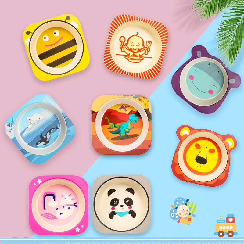 Креативная мультяшная чаша разделенная тарелка набор из пяти предметов