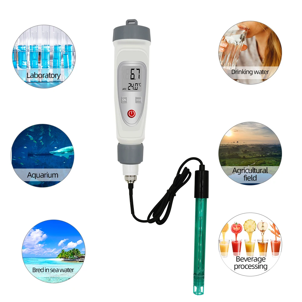 PH 20W портативный цифровой тестер качества воды точность 0 1 Ручка рН метр качество