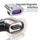 Магнитный Переходник USB Type-C (штекер) на USB C (гнездо), 100 Вт, быстрая зарядка для MacBook, Samsung, Huawei в наличии