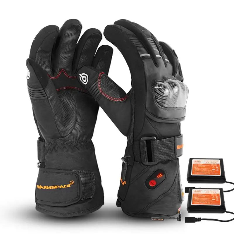 

65℃ Coldproof Motorcycle Electric Heating Gloves Touch Screen Ski Gloves Waterproof Windproof Riding Fishing Winter Warm Gloves