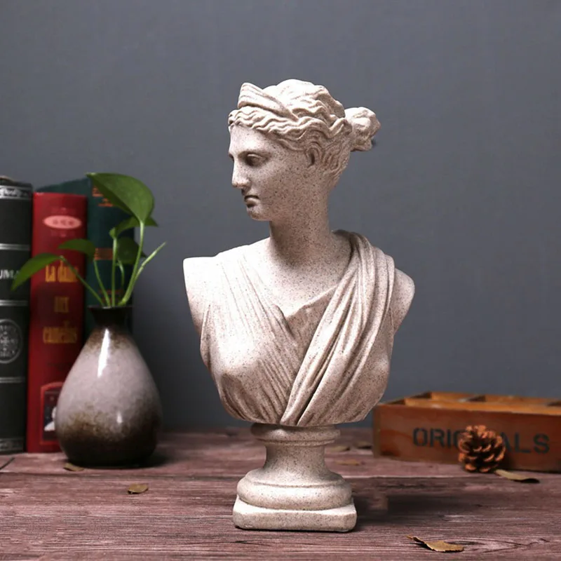 Retro David Head Portraits Bust Statue Resin Nordic Craftwork Ornament Living Room Study Home Decor Figures D089 | Дом и сад