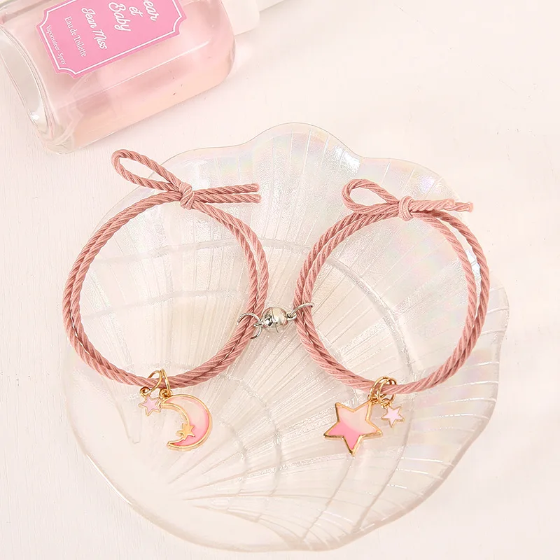 Фото Полупрозрачный милый розовый браслет для женщин ювелирные украшения мужчин и в