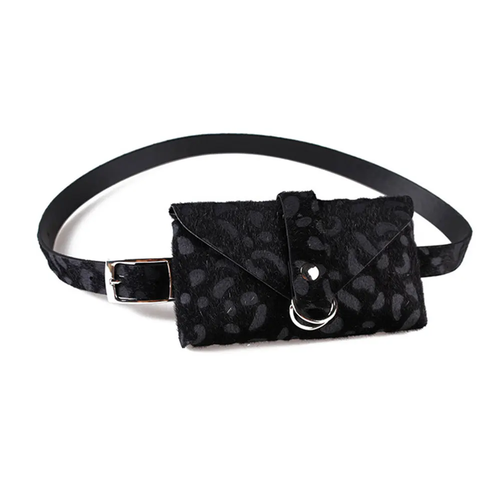 Женская поясная сумка с леопардовым принтом регулируемый ремень сумочка для