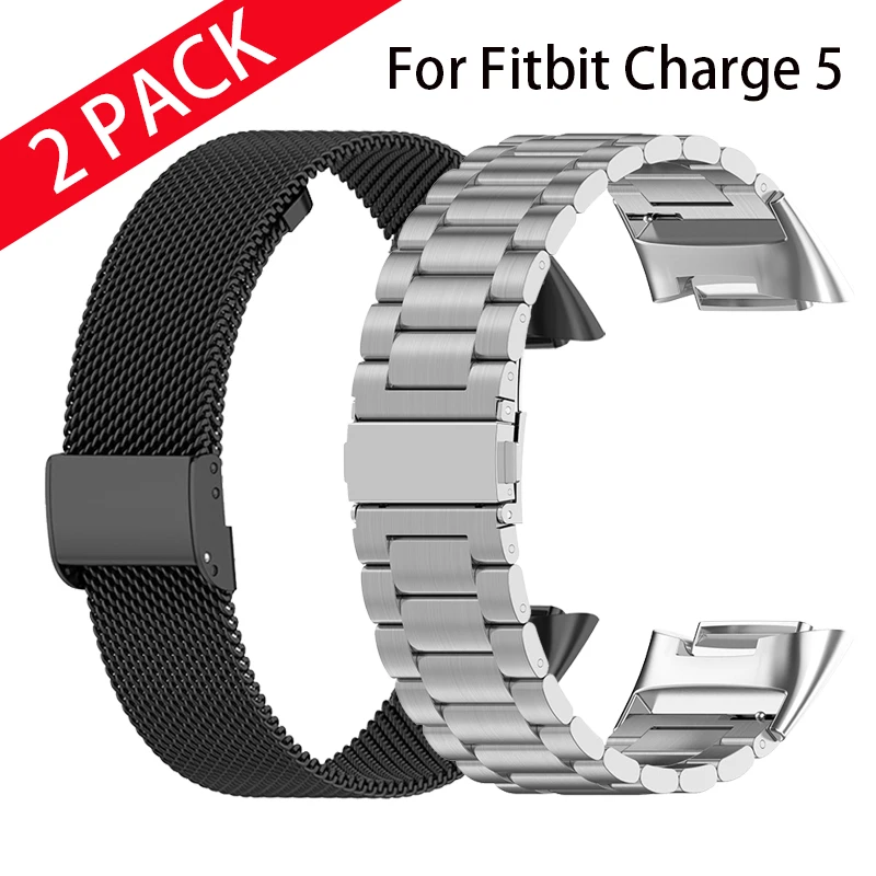 Металлический ремешок для смарт-браслета Fitbit Charge 5 сетчатый Браслет из