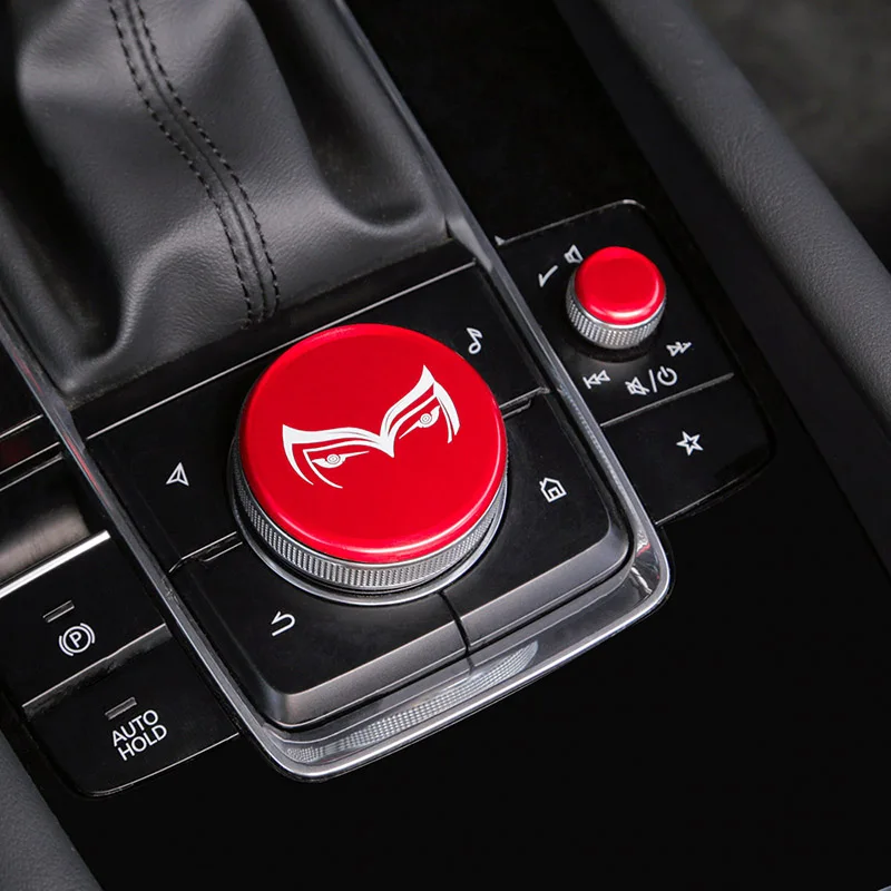 Multimedia knob cover sticker Button decoration Decorative For Mazda3 AXELA 2020 CX-30 2019 2021 | Автомобили и мотоциклы