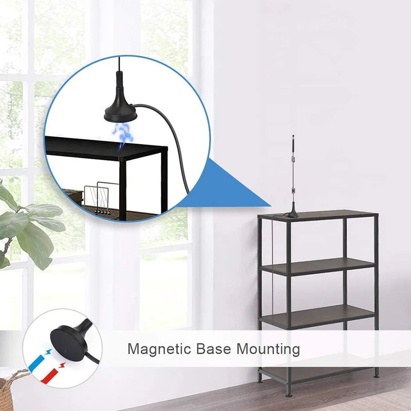 4Pcs Dual Band WiFi 2.4GHz 5GHz 5.8GHz 9DBi Magnetic Base MIMO RP-SMA Male Antenna 4-Pack for Router Signal Booster | Компьютеры и