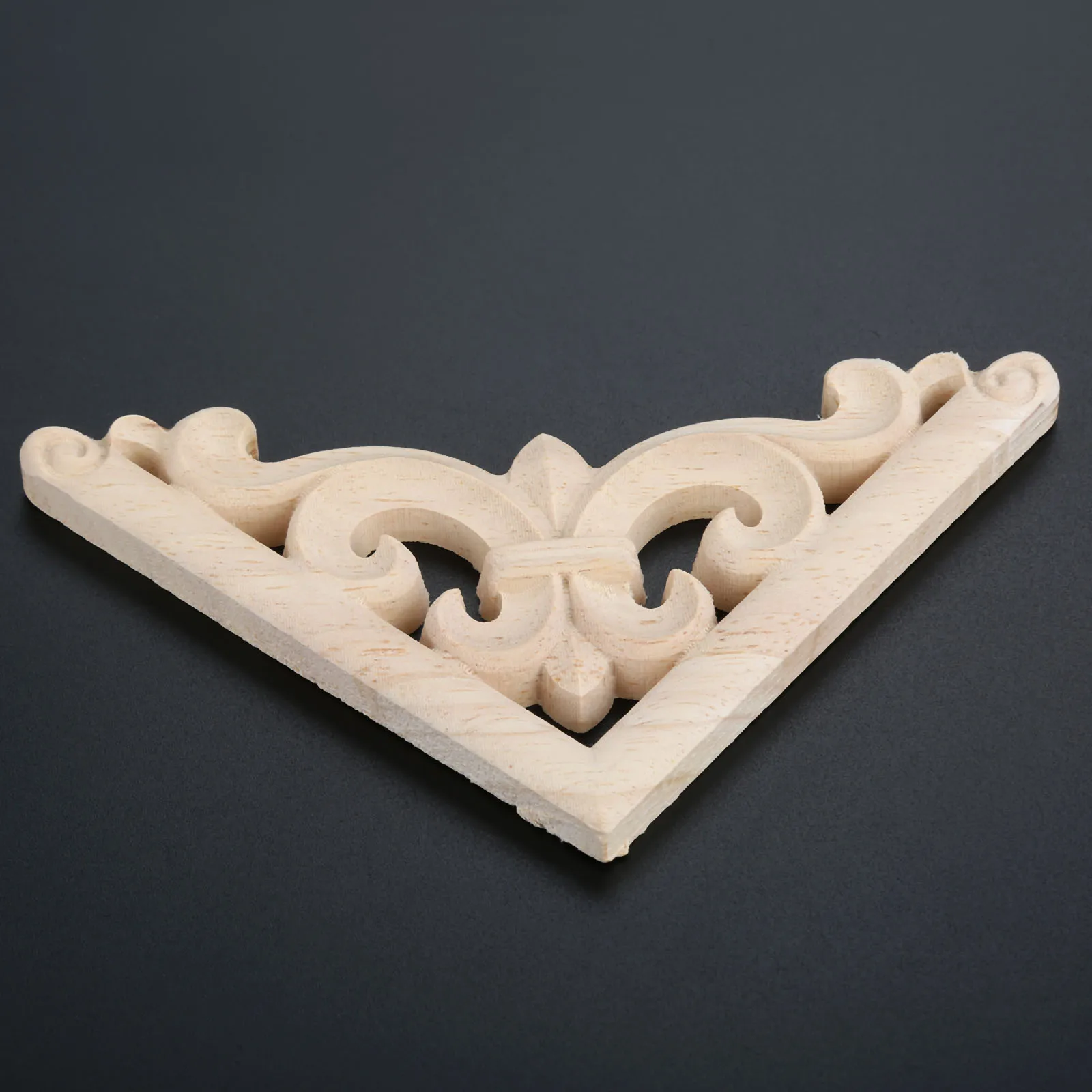 

1 шт. Винтаж дерево наклейки с резьбой углу накладка аппликация, рама мебель стены Неокрашенный для домашней двери шкафа декора ремесла, раз...