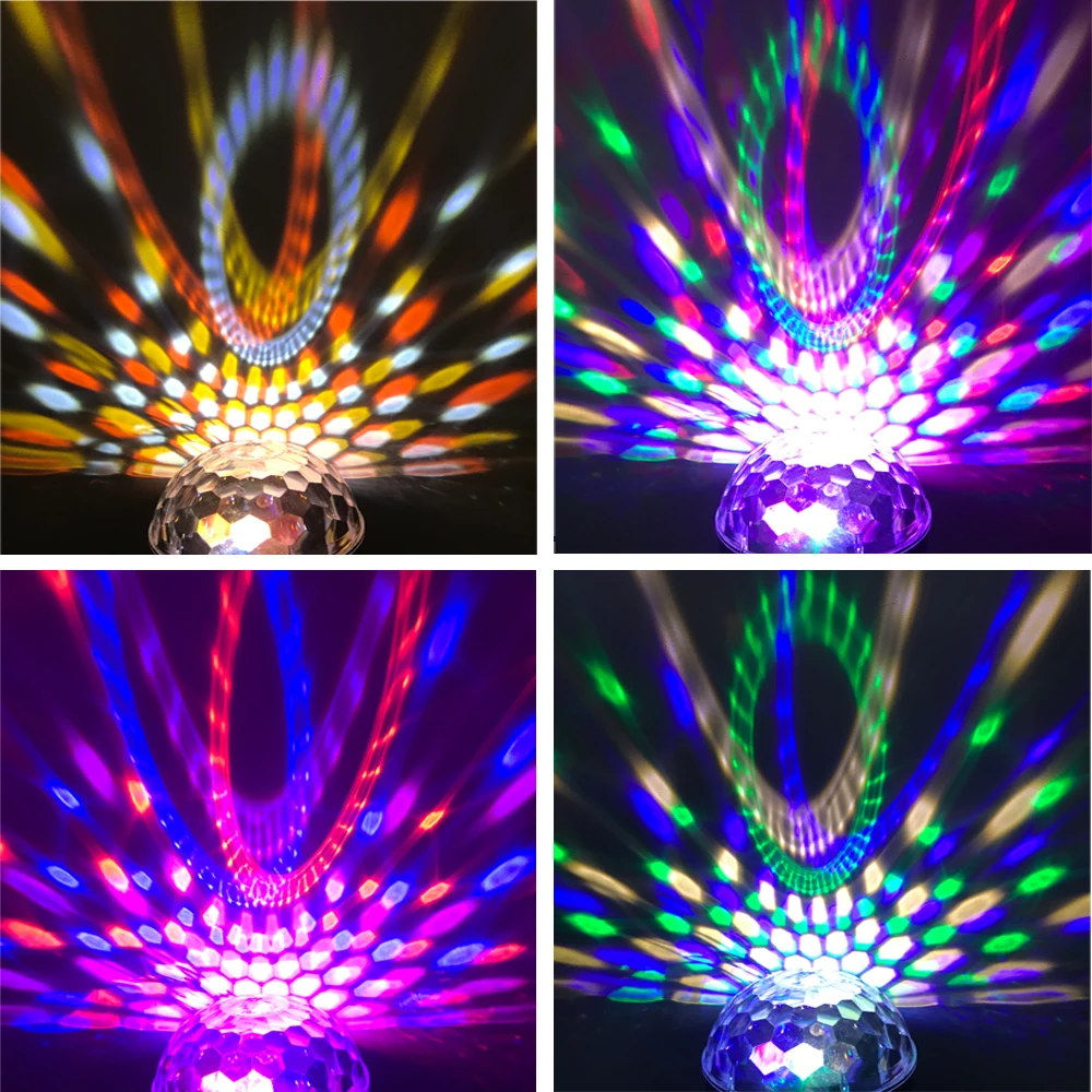 Голосовое управление MP3 диско шар вечерние DJ светильник s Bluetooth RGB Светодиодная