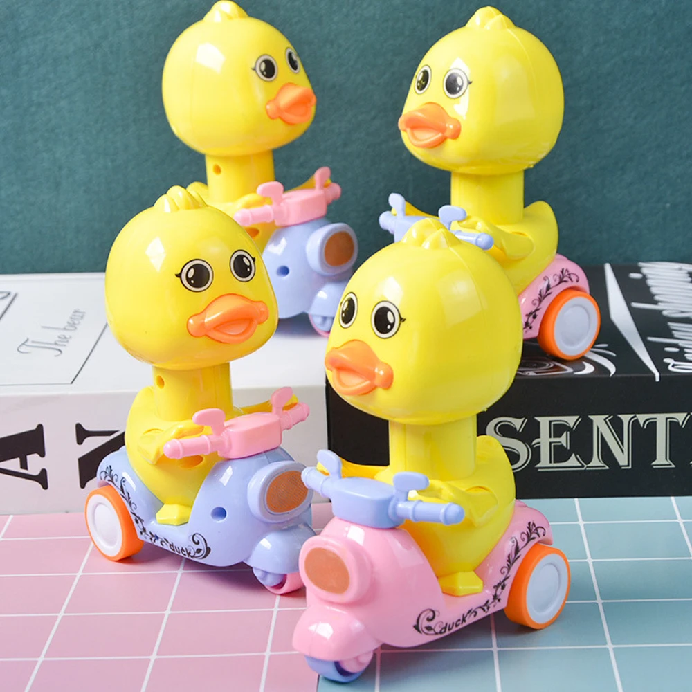 

Cute Yellow Duck Motorcycle Pull Back Girls Kids Cartoon Inertia Clockwork Children Gift For Boys toy cars games for kids models
