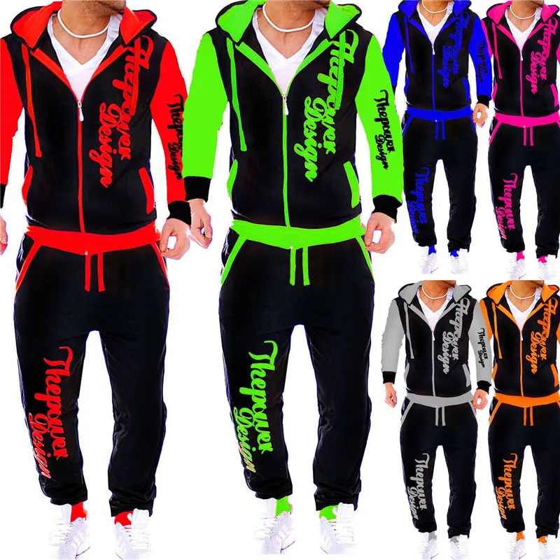 

Upgraded version Men Tracksuit 2 Piece hoodies Pants Mens Sweat Suits Set Letter Print Plus Size Jogger Sets for Men Clothing