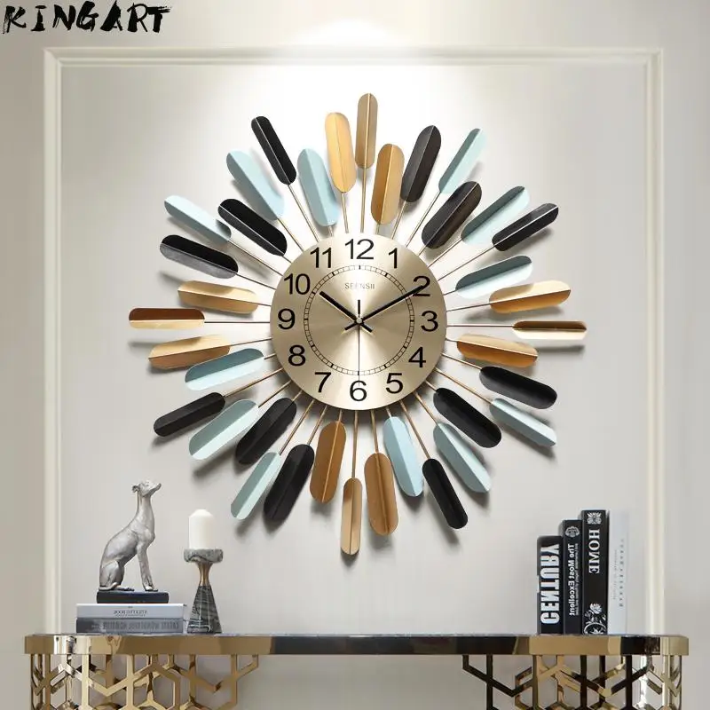 Настенные часы с современным дизайном большие 3D металлические современные