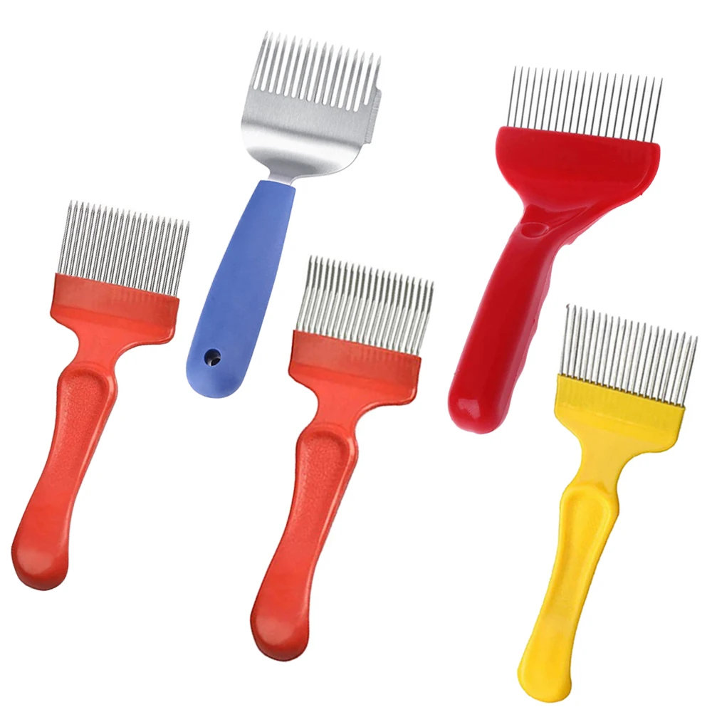 

1Piece Beekeeping Tools Bee Honey Fork Open Lid Forks Cutting Pick Straight Curved Needle Stainless Steel Beekeeper Equipment