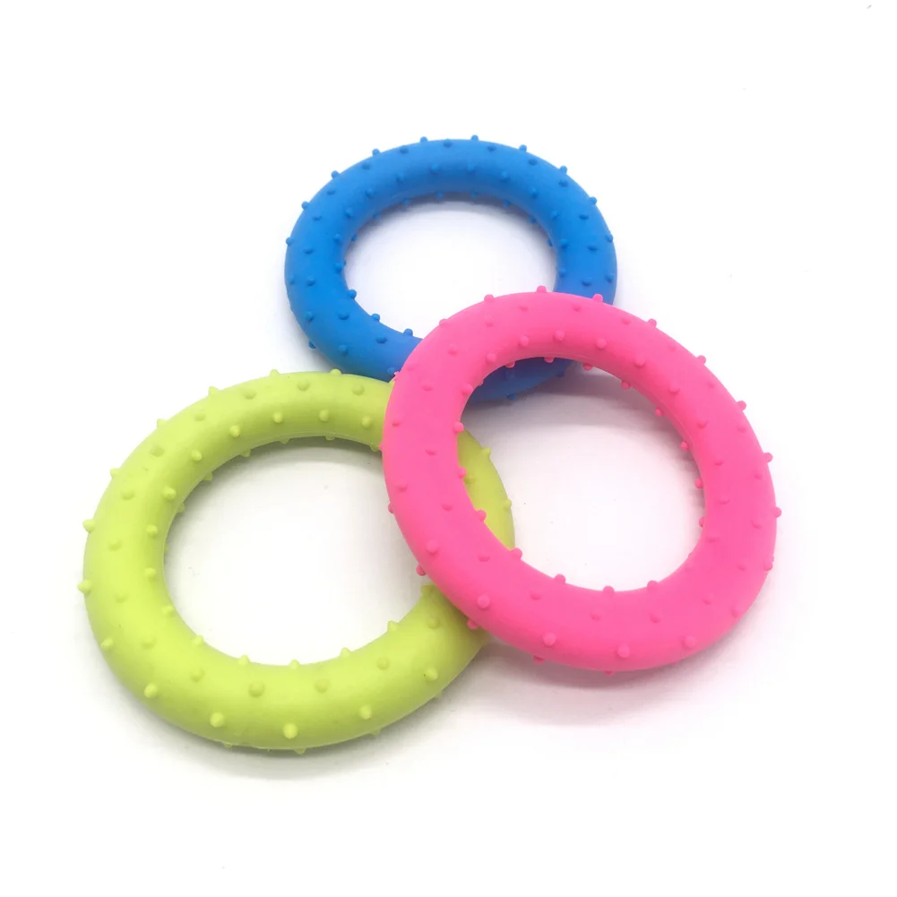 

Pet Supplies Dog Biting Rings Pet Rubber Molar Toy Puppy Cleaning Tooth Chew Toys Bite-Proof Dogs Circle Ring Outdoor Toy