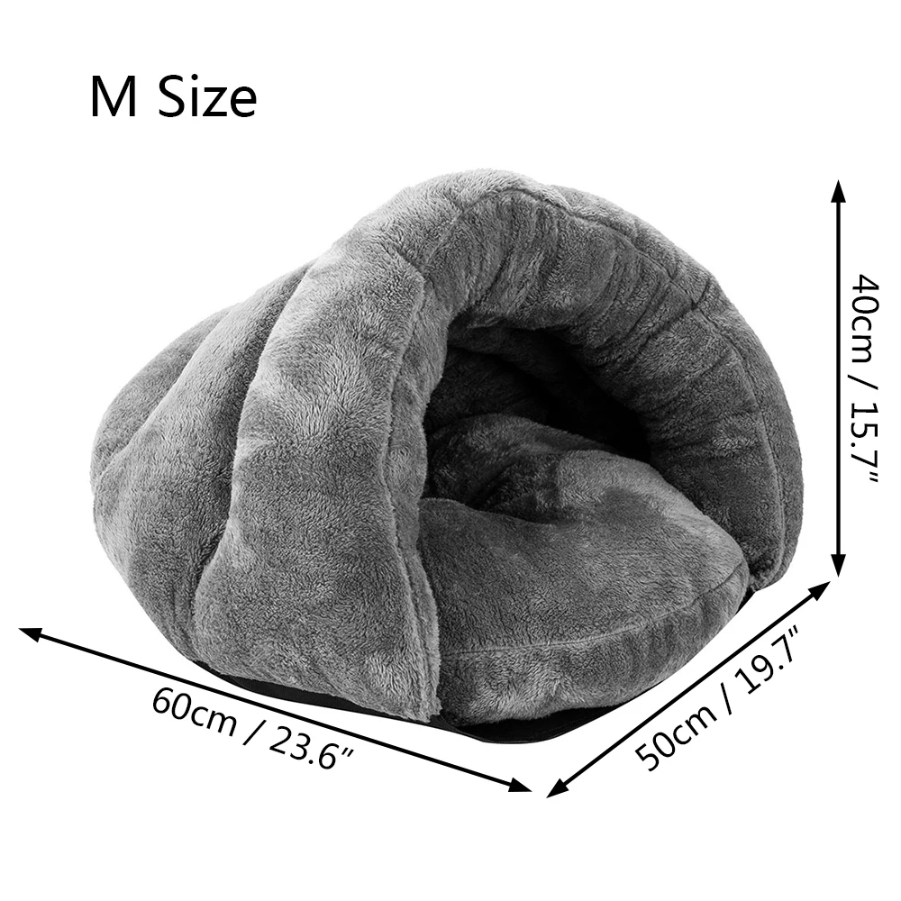 

Pet Warm Sleeping Bag Removable Bottom Winter Waterproof Thermal Pad Soft Nest Kennel Cave House Cozy Mat Dog Bed Cat Supplies