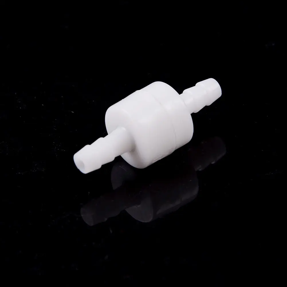 

6mm White Plastic One Way Inline Check Valve Fuel Gas Liquid Water 1PCS