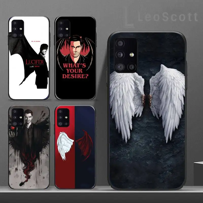 

American TV Lucife Phone Case for samsung galaxy s21 s20 fe s10 a51 a52 a71 a50 a12 a72 a21s a70 note 20 10 ultra plus funda
