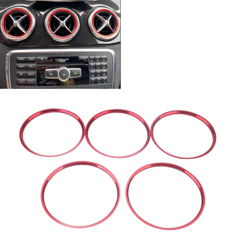 

Car Air Vent Outlet A/C Ring Trims Stickers Cover for Mercedes-Benz A/B Class CLA GLA180 200 220 250 260