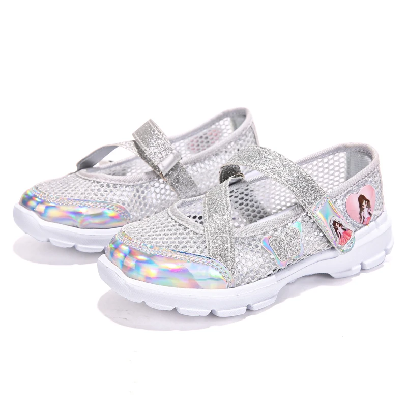 

Spring Autumn Use Girls Ballet Shoes Breathable Cartoon Princess Flats Casual Children Footwear Size 26-37