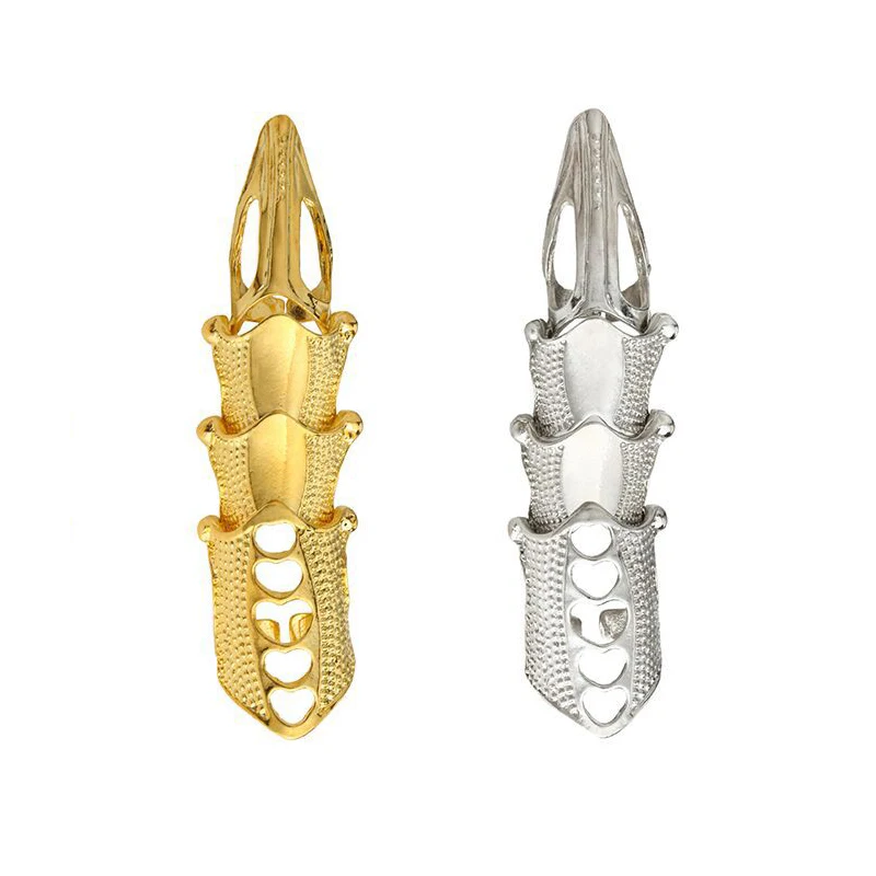 Кольцо на весь палец серебристого и золотого цвета кольцо с черепом в готическом