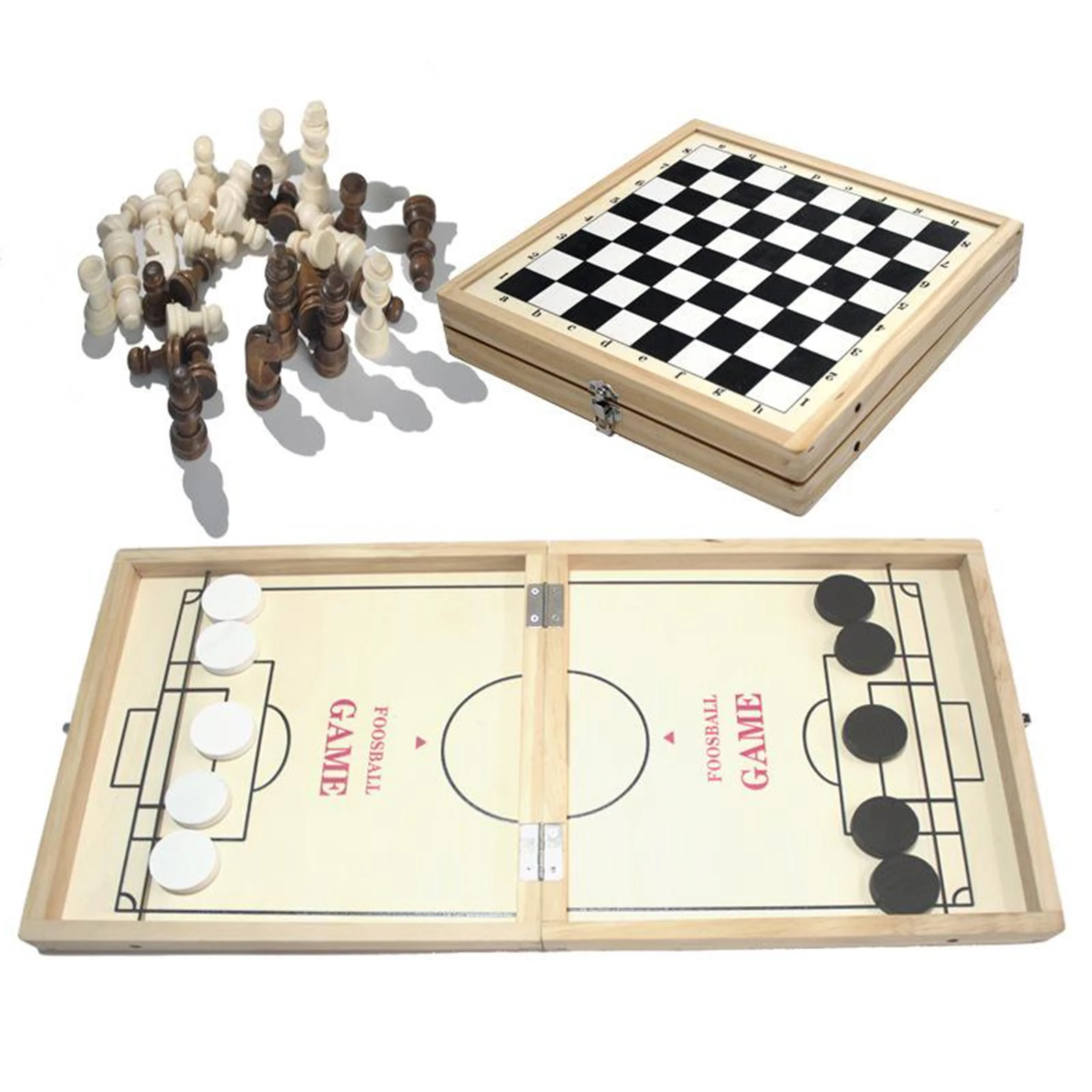 

Foldable Fast Sling Puck Game ,International Chess,Slingshot Games Toy,Paced Winner Board Games Toys for Kids & Adults 2 in 1