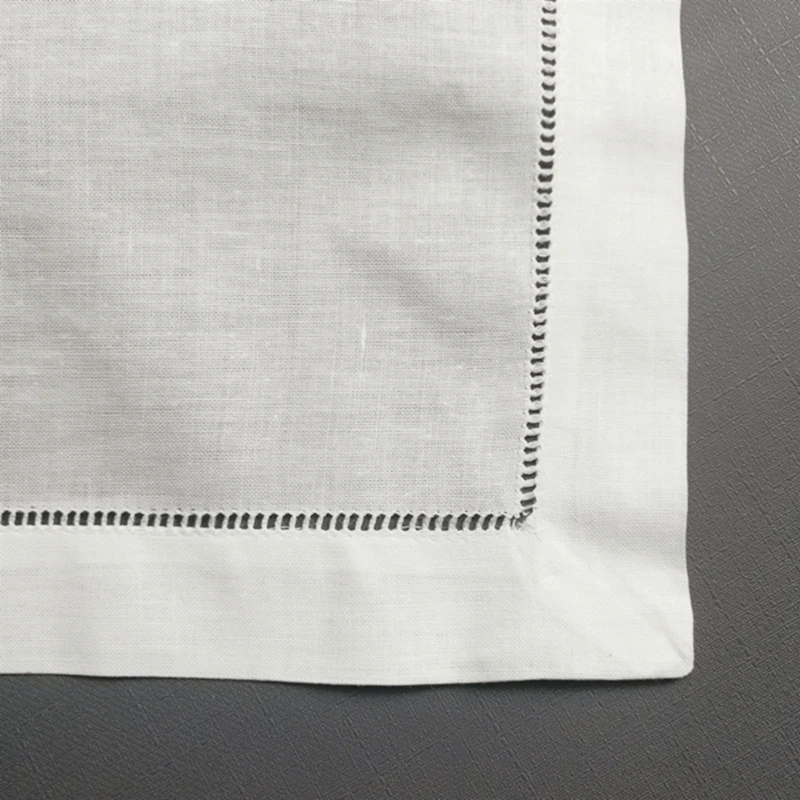 Sef из 12 носовых платков обеденные салфетки идеальные свадебные белые льняные